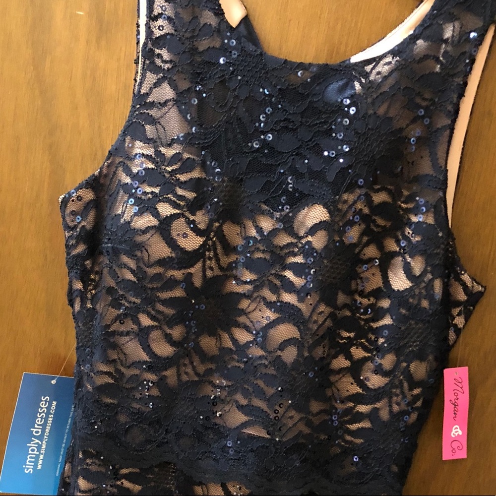 NWT Navy sequin/lace cocktail dress 11/12 MAKE AN OFFER! I want it gone!